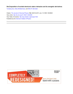 Decomposition of excited electronic state s