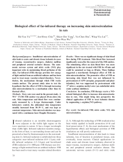 Biological effect of far-infrared therapy on increasing skin