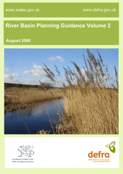 Consultation on Mechanisms to Deliver Water Framework Directive