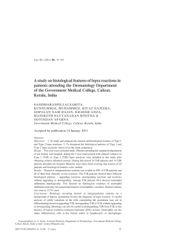51 A study on histological features of lepra reactions in patients