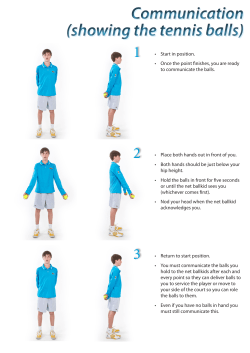 Communication (showing the tennis balls)