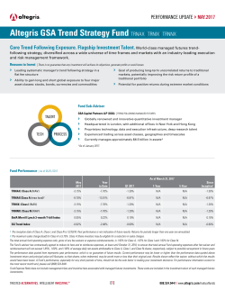 Altegris GSA Trend Strategy Fund TRNAX | TRNIX | TRNNX