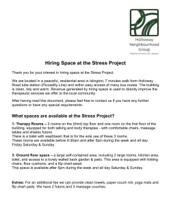 Hiring Space at the Stress Project