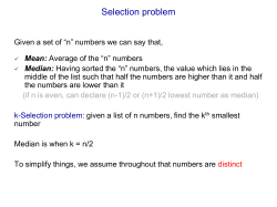 Selection problem - PUC-Rio