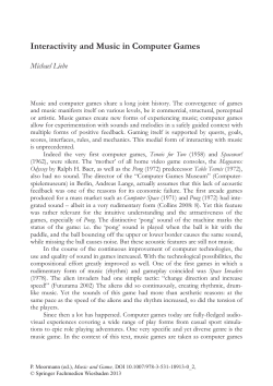 Interactivity and Music in Computer Games