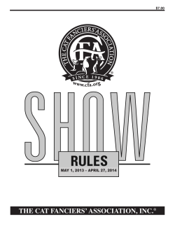 Show Rules12_13 - The Cat Fanciers` Association