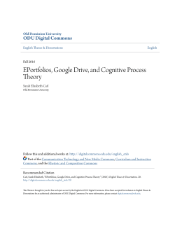 EPortfolios, Google Drive, and Cognitive Process Theory