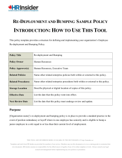 Re-Deployment and Bumping Sample Policy Introduction