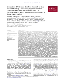 Comparison of Outcomes after Two Standards-of