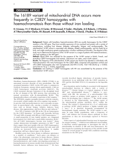 The 16189 variant of mitochondrial DNA occurs more frequently in