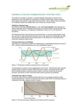 Thermal mass on TF construction