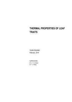 thermal properties of leaf traits