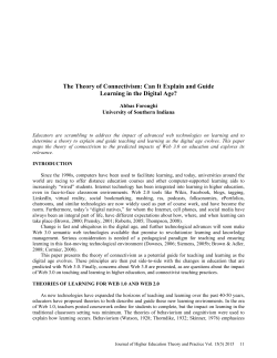 The Theory of Connectivism: Can It Explain and Guide Learning in