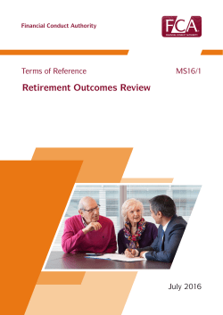 Retirement Outcomes Review