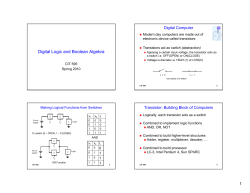 Digital Logic and Boolean Algebra