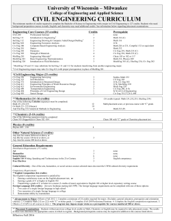 civil engineering curriculum - University of Wisconsin
