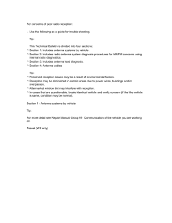 For concerns of poor radio reception: