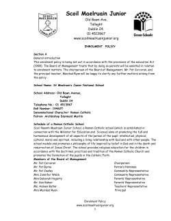 enrolment policy - Scoil Maelruain Junior