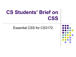 Essential CSS lecture slides (in PPT format)