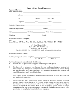 Camp Miriam Rental Agreement