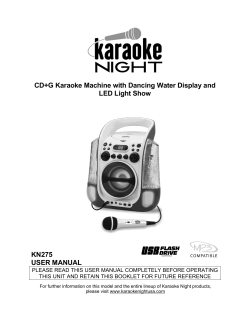 CD+G Karaoke Machine with Dancing Water Display and LED Light