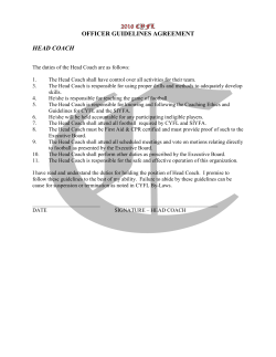 Head Coach Contract Form