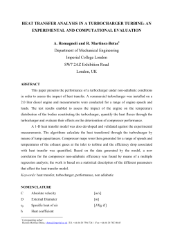 HEAT TRANSFER ANALYSIS IN A TURBOCHARGER