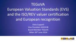 current European Valuation Standards (EVS 2012)
