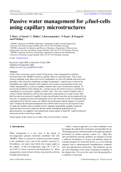 Passive water management for mu fuel