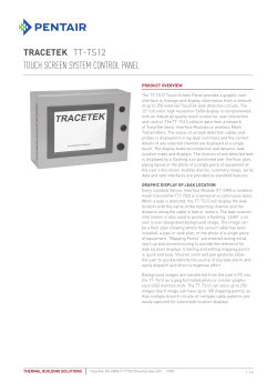 Touch Screen Controller for Tracetek Leak Detection System