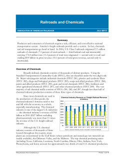Railroads and Chemicals - Association of American Railroads