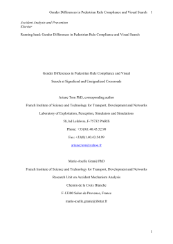 Gender Differences in Pedestrian Rule Compliance and - Hal-SHS