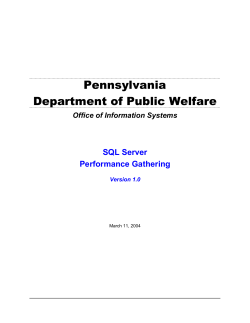 SQL Server Performance Gathering