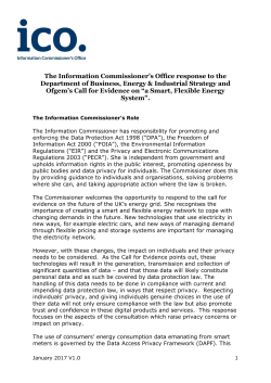 The Information Commissioner`s Office response to the