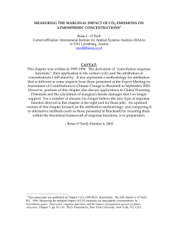 Measuring the marginal impact of CO2 emissions on atmospheric