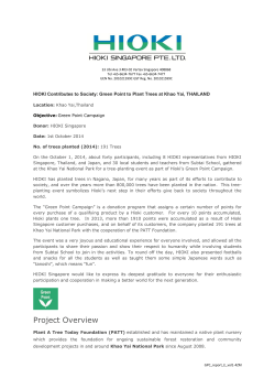 Green Point to Plant Trees at Khao Yai, THAILAND