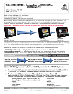 Title: HMI520T/TE - Converting to HMI5056N or