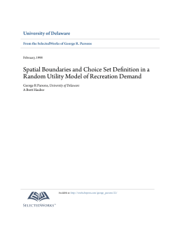 Spatial Boundaries and Choice Set Definition in a