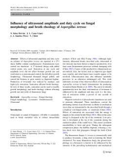 Influence of ultrasound amplitude and duty cycle