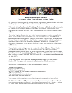 Acting Together on the World Stage