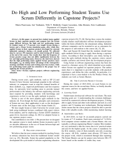 Do High and Low Performing Student Teams Use Scrum Differently