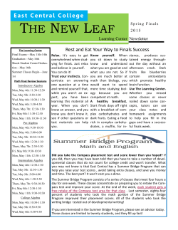 THE NEW LEAF - East Central College