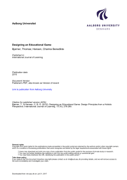 Designing an Educational Game Int