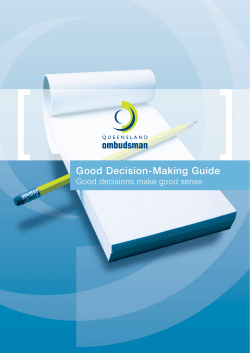 Good Decision Making Guide