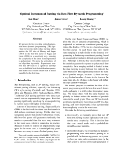 Optimal Incremental Parsing via Best