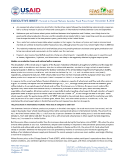 EXECUTIVE BRIEF: Turmoil in Cereal Markets: Another Food Price
