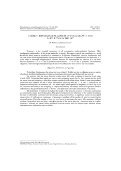 current physiological aspects of fetal growth and