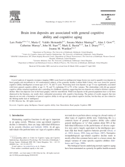 Brain iron deposits are associated with general cognitive ability and