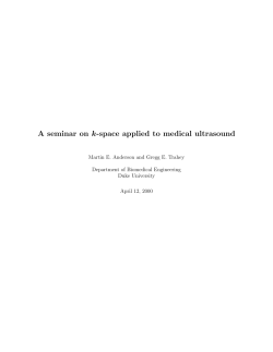 A seminar on k-space applied to medical ultrasound