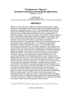 The Market for &ldquo;Melons&rdquo;: Quantity Uncertainty and